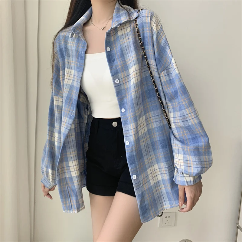 s005ffecd256145838260d6be6329bd357.webp Willow Check Oversized Shirt