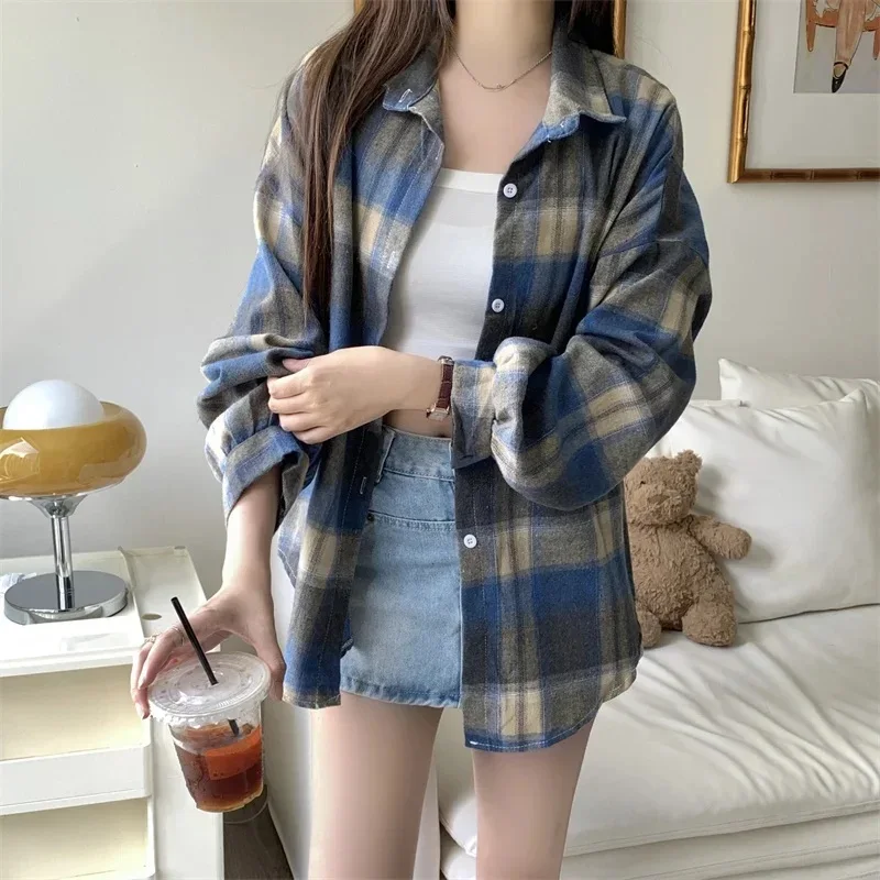 s2a37019f6f99483e909362fe05d657e9l.webp Willow Check Oversized Shirt