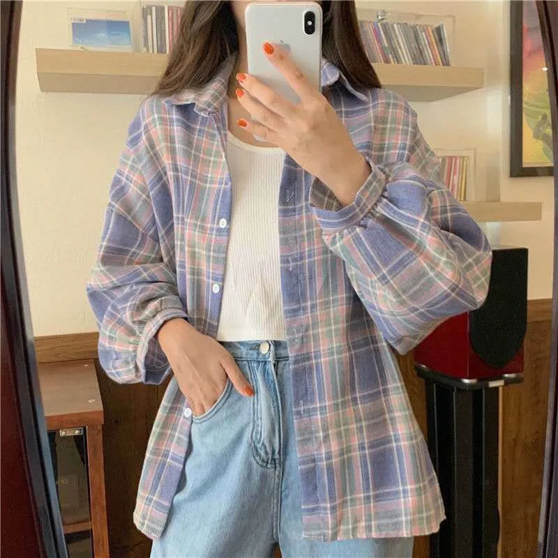 s4e8a9edc70cb4c51912ef6504319c48a9.webp Willow Check Oversized Shirt