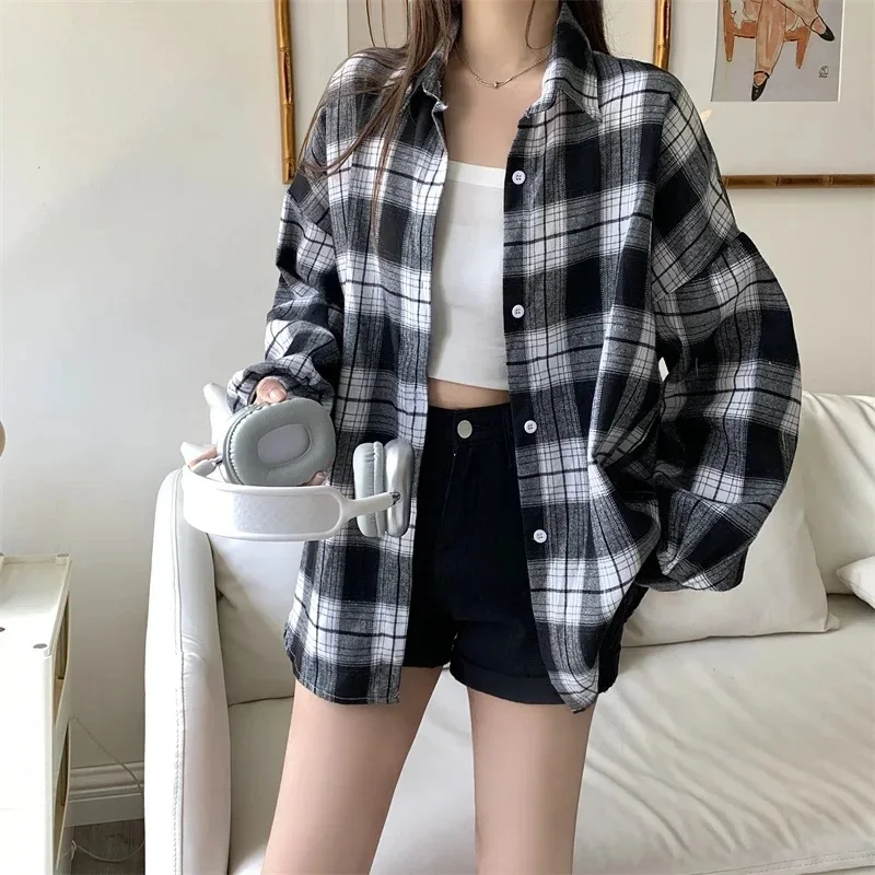 s4ebf6c09eb824963a8637608e6ab7b05m.webp Willow Check Oversized Shirt