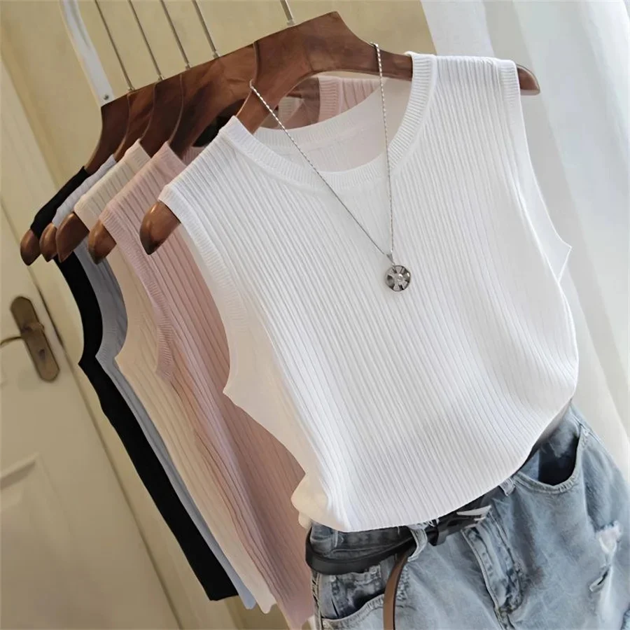 s55508fa3a04743bcbb470837488f3563c.webp Classic Ribbed Knit Tank