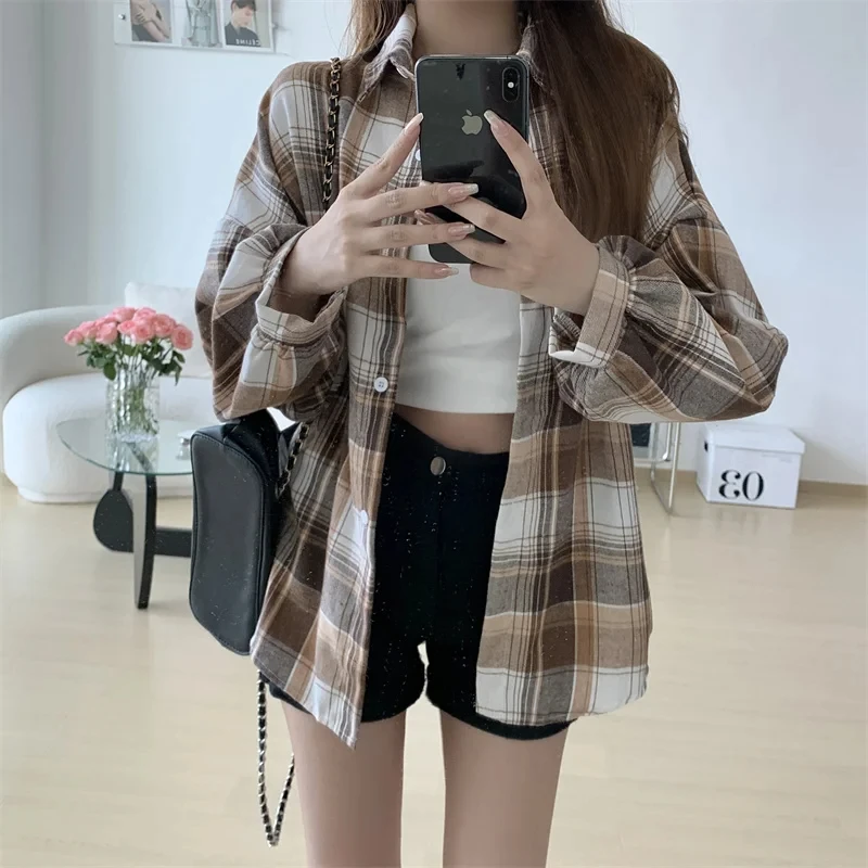 s58921d64b08443239e9831fe1876f8f6r.webp Willow Check Oversized Shirt