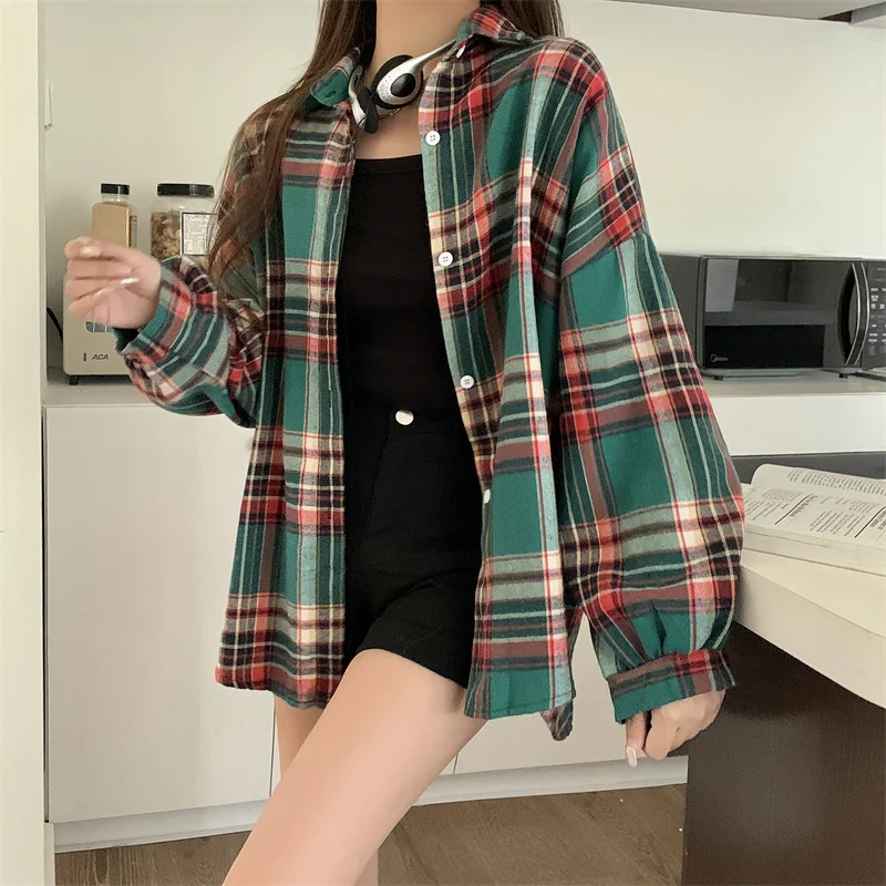 s77911dd987e84a56b96ec5772363cb4ai.webp Willow Check Oversized Shirt