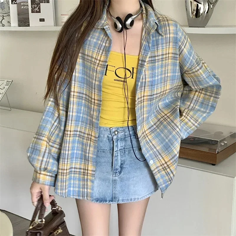 s8435de3a5c7b43e9aae12926c0dcc71e7.webp Willow Check Oversized Shirt