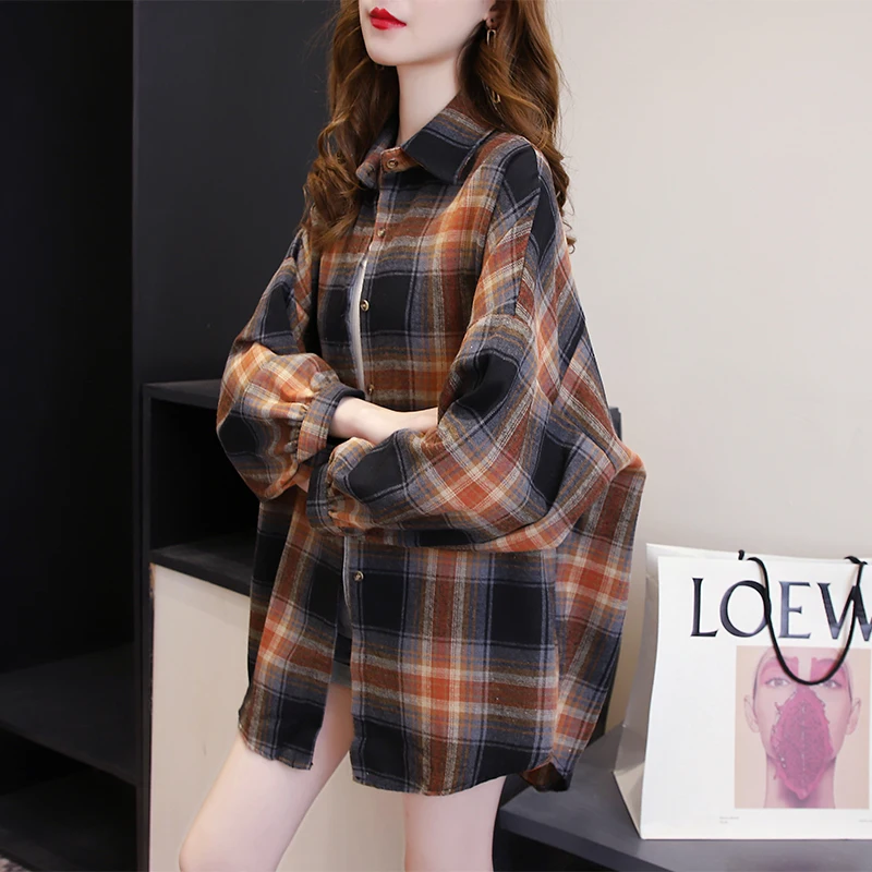 s927d40fa544f48db99c78973496ef776m.webp Willow Check Oversized Shirt