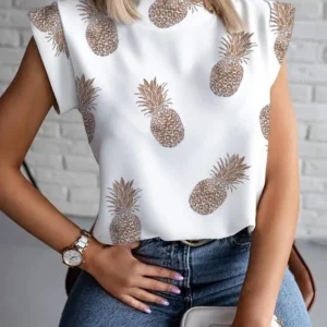 Home Amelia Pineapple Print Blouse