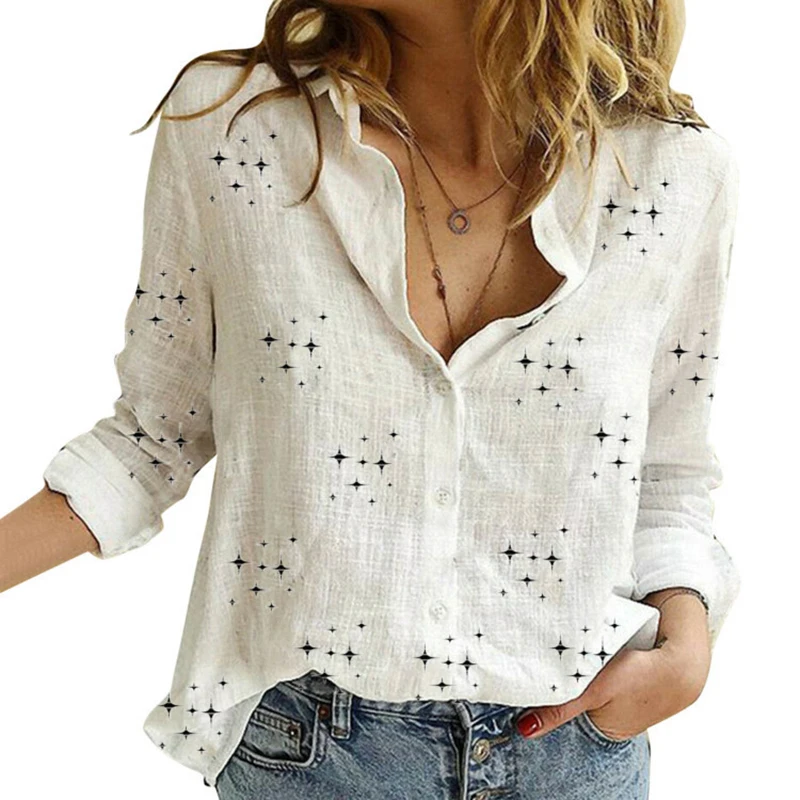 sd833e6077b20400992d146a9c00acfa9s.webp Women's Casual White Linen Button-Up Shirt