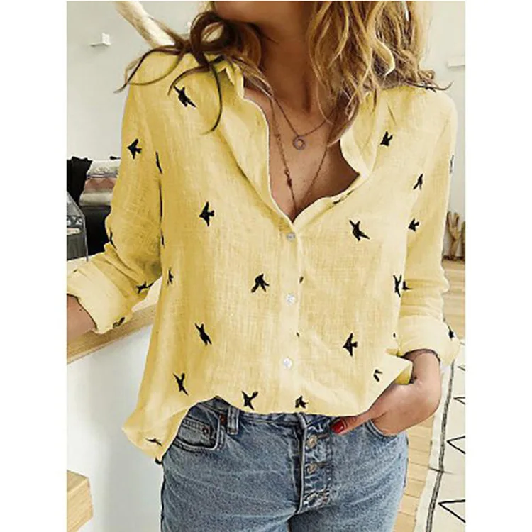 seee0f7c81c154d989a8d9d262352c8ad9.webp Women's Casual White Linen Button-Up Shirt